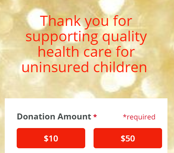 donate amount button